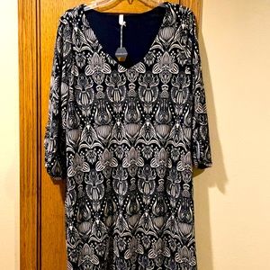 Pink Blush Dress w/Black Base and Gold Figures.